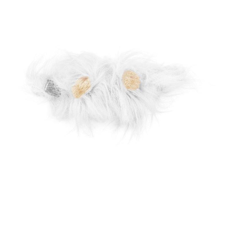 Funny Pet Hat For Small Dogs Cats Hat Emulation Lion Hair Mane Ears Head Cap Scarf Pet Halloween Festival Costume - EL CHEG
