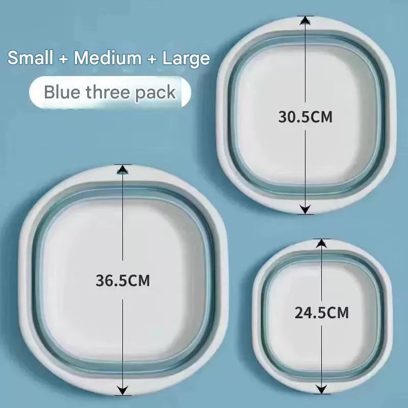 Foldable Washbasin, Travel, Outdoor, Portable, Baby Basin, Large Size, Foldable Basin For Home Use, Basin For Student Dormitories - EL CHEG