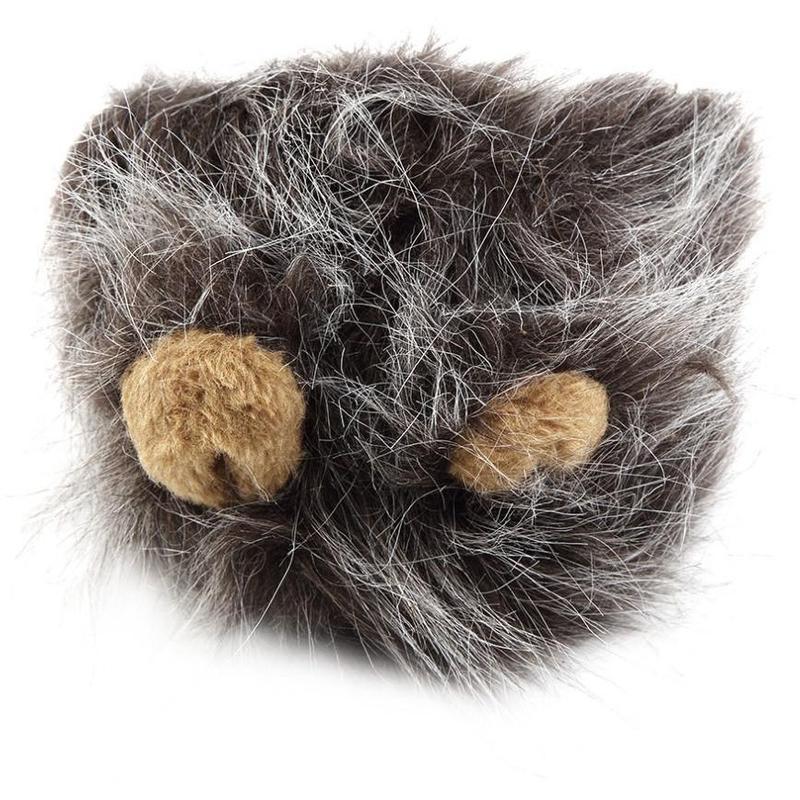Funny Pet Hat For Small Dogs Cats Hat Emulation Lion Hair Mane Ears Head Cap Scarf Pet Halloween Festival Costume - EL CHEG