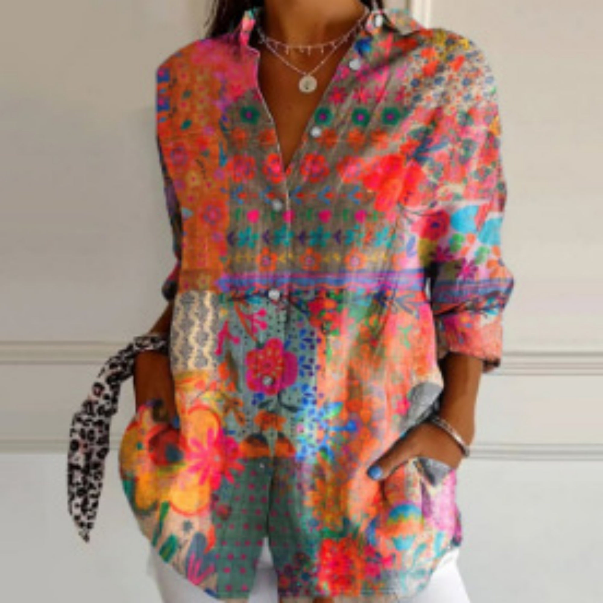 Women's Summer European And American Trendy Shirt Animal Pattern Printing