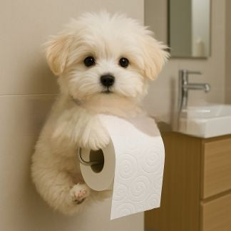 Crafts Statue Home Decoration Cute Dog Tissue Holder