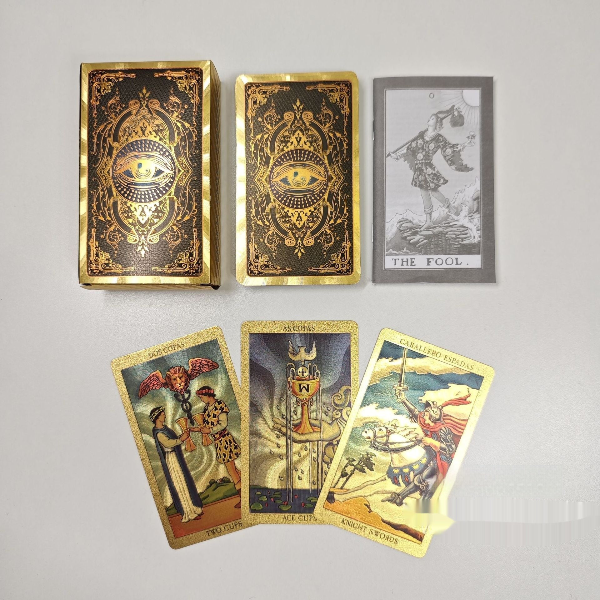 Gold Foil Tarot Card Plastic Waterproof Tarot Card Full Set Color Printing Tarot Card