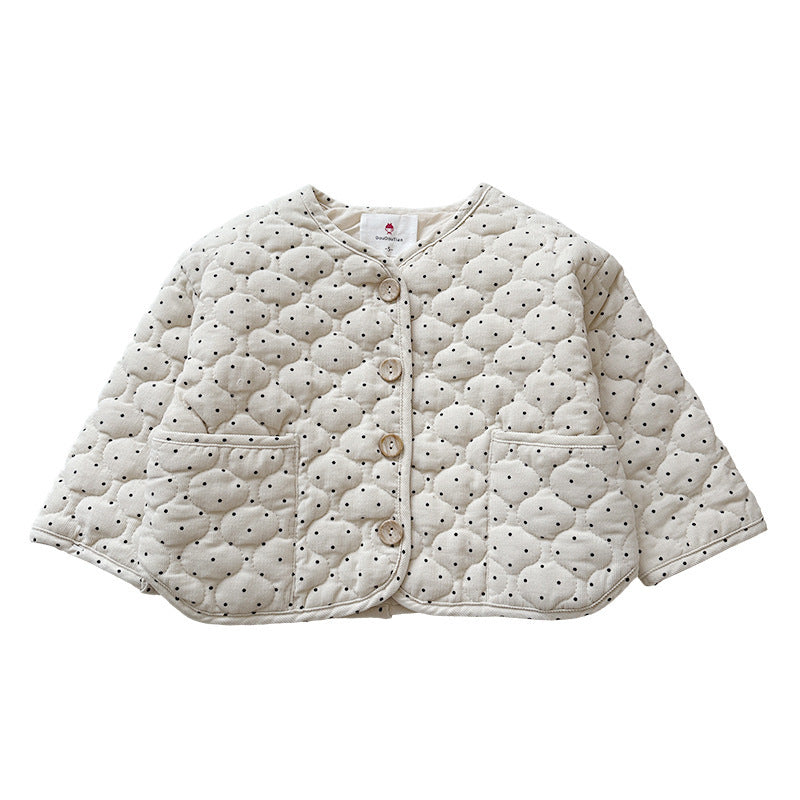 Korean Style Thickened Warm Coat Baby Girl Winter Cotton-padded Coat