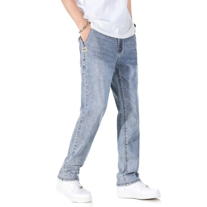 Thin Loose Light Business Straight Jeans