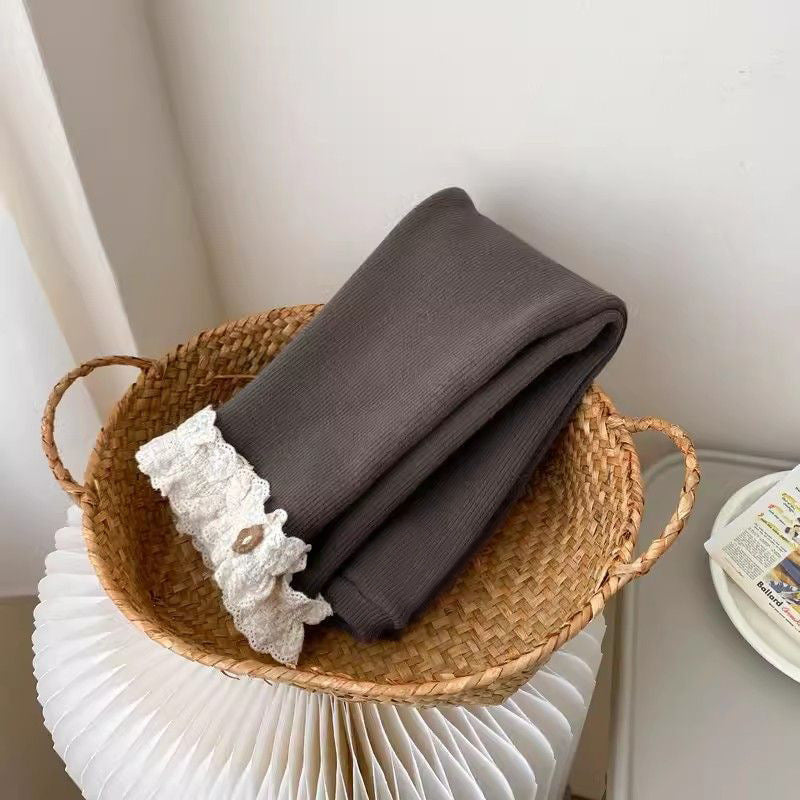 Girls' Velvet Padded Leggings All-matching Warm Pants