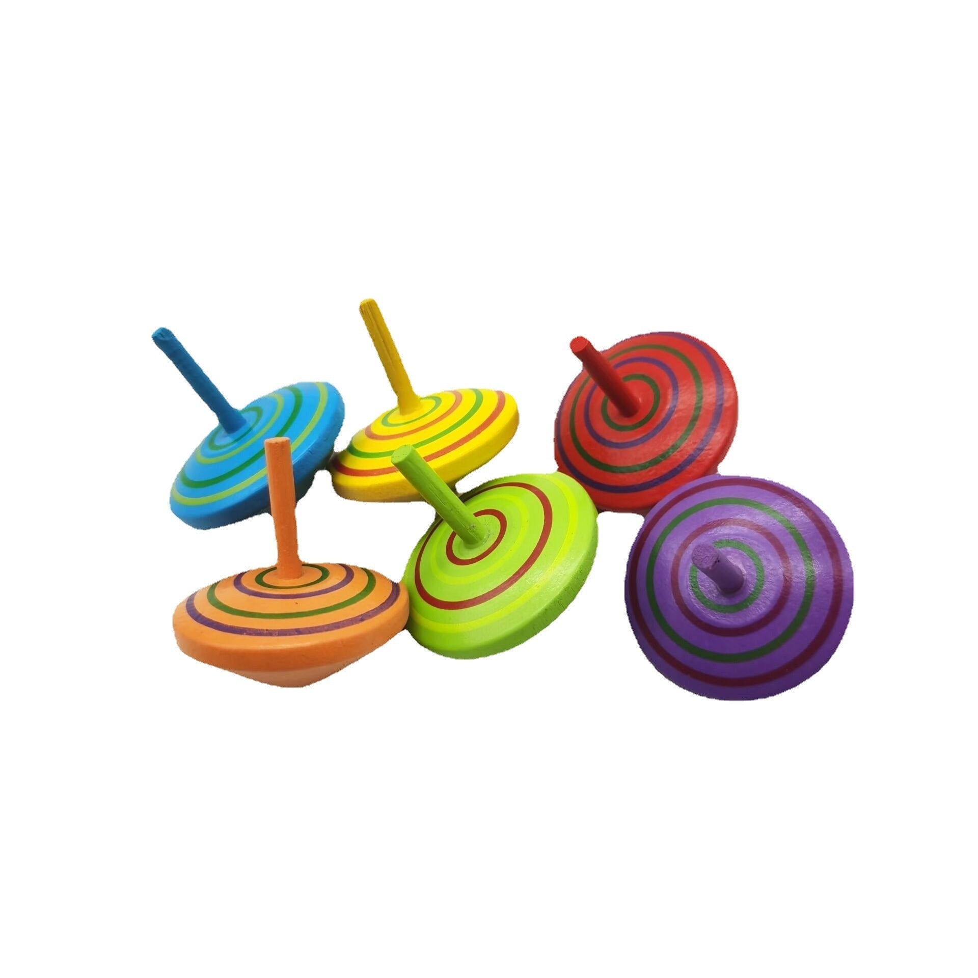Desktop Decompression Rotating Wooden Toy Wooden Small Spinning Top.