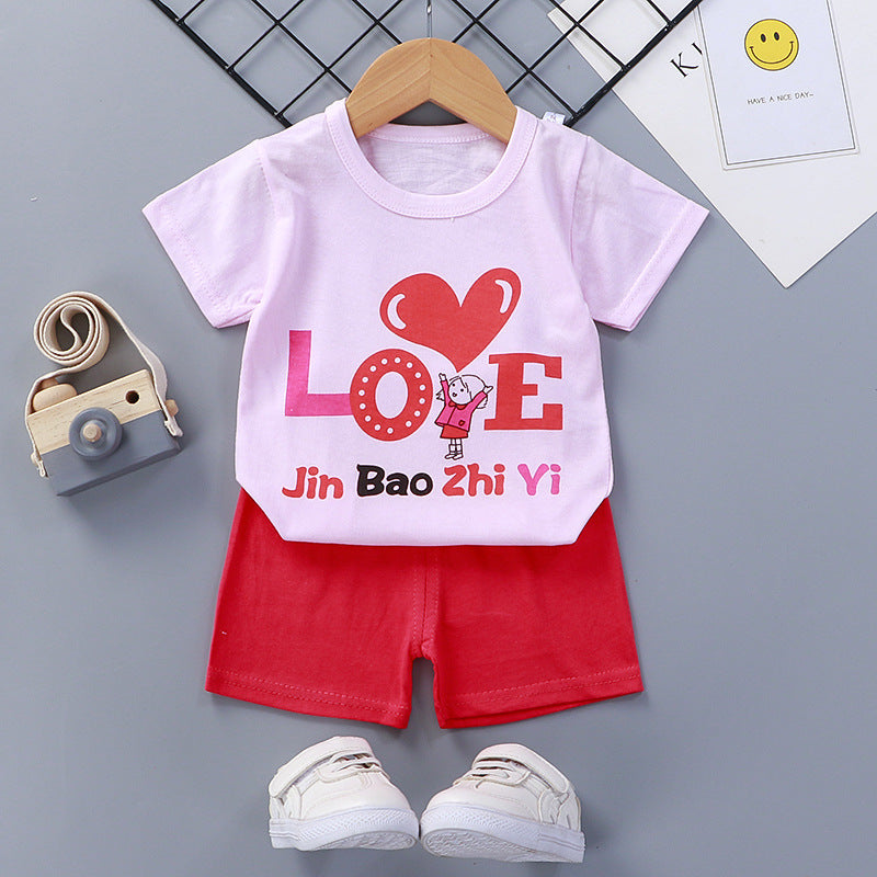 Children's Short Sleeve Shorts Suit