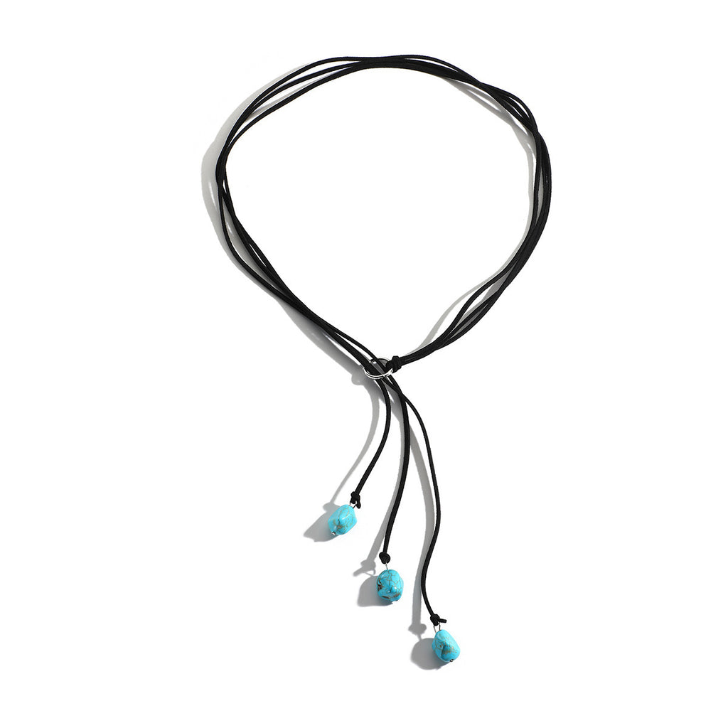 Bohemian Natural Stone Long Retro Necklace