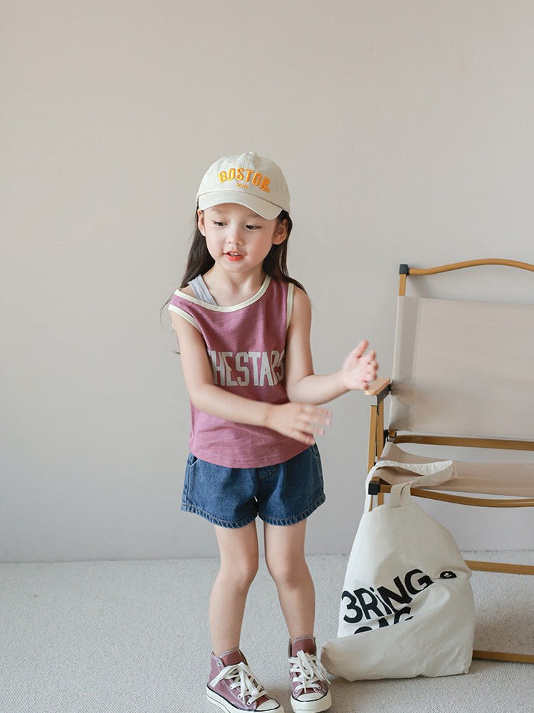 Girls' Personality Pants Kitten Ears Denim Shorts