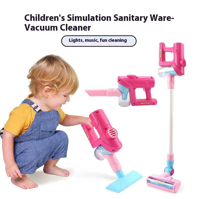 Children Play House Simulation Sound And Light Vacuum Cleaner Cleaning Mini Combination