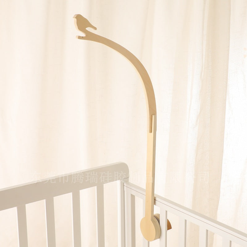 Wooden Bird Bed Bell Bracket To Appease Baby.
