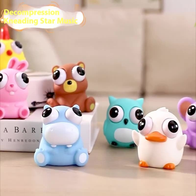 Creative Eye-popping Stuff Squeezing Toy Decompression Little Doll.