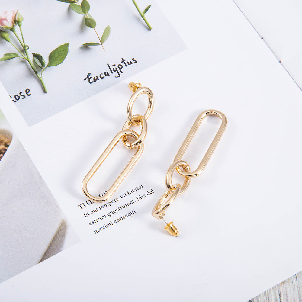 Popular Sterling Silver Needle Hoop Earrings