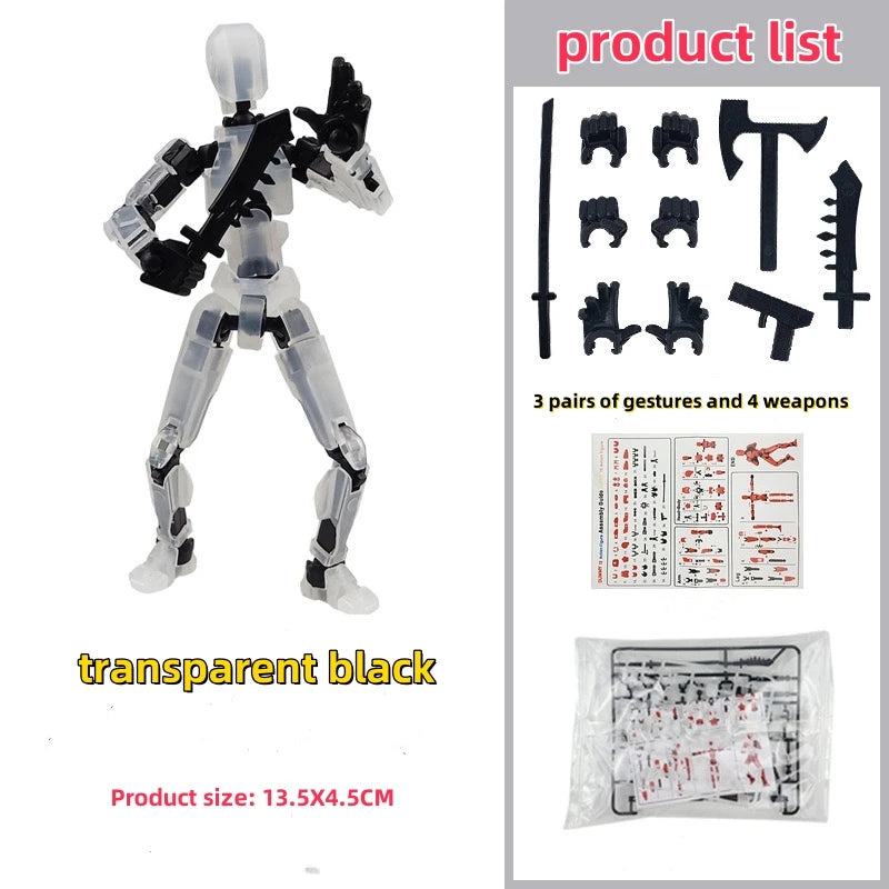 Multi-Jointed Movable Shapeshift Robot 3D Printed Mannequin Dummy 13 Action Figure Full Body Movable Robot Parent-Children Games - EL CHEG