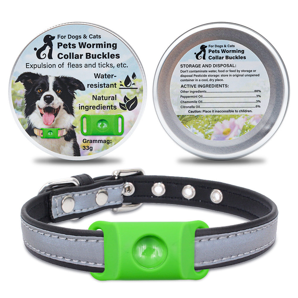 Pet Insect Repellent Button Collar Capsule Suit
