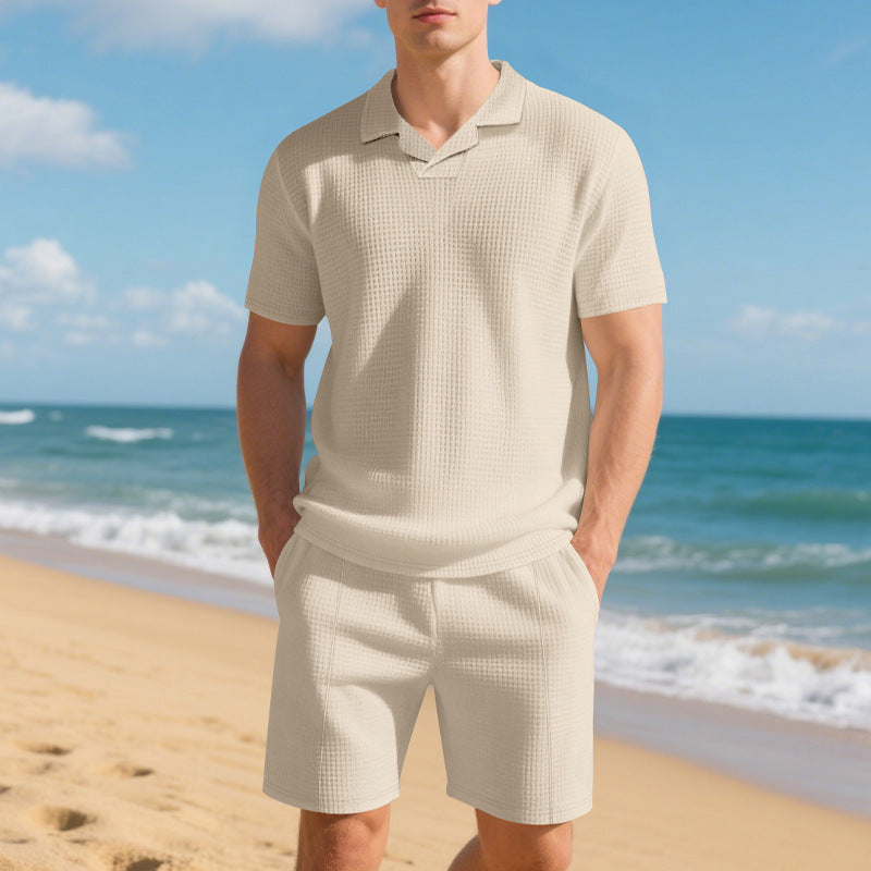 Loose Polo Shirt Casual Short-sleeved Shorts Suit