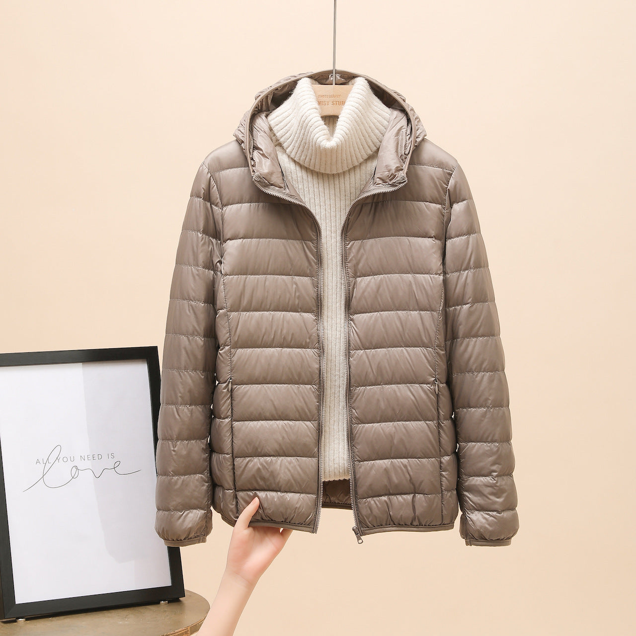 Down Jacket Women's Short Light And Thick