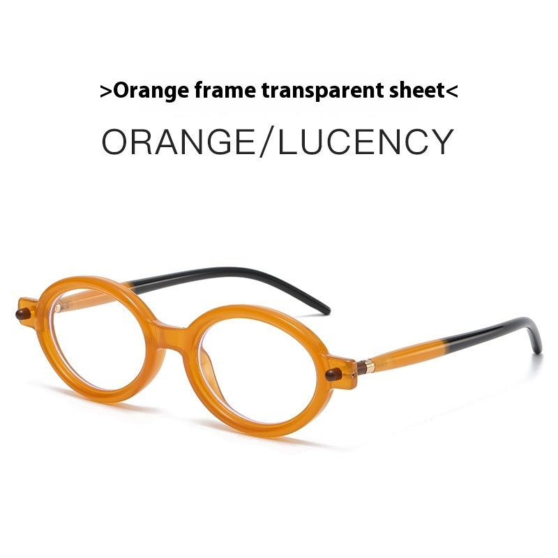 Retro Artistic Oval Frame Sunglasses Modern Charming Anti-blue Light Sunglasses