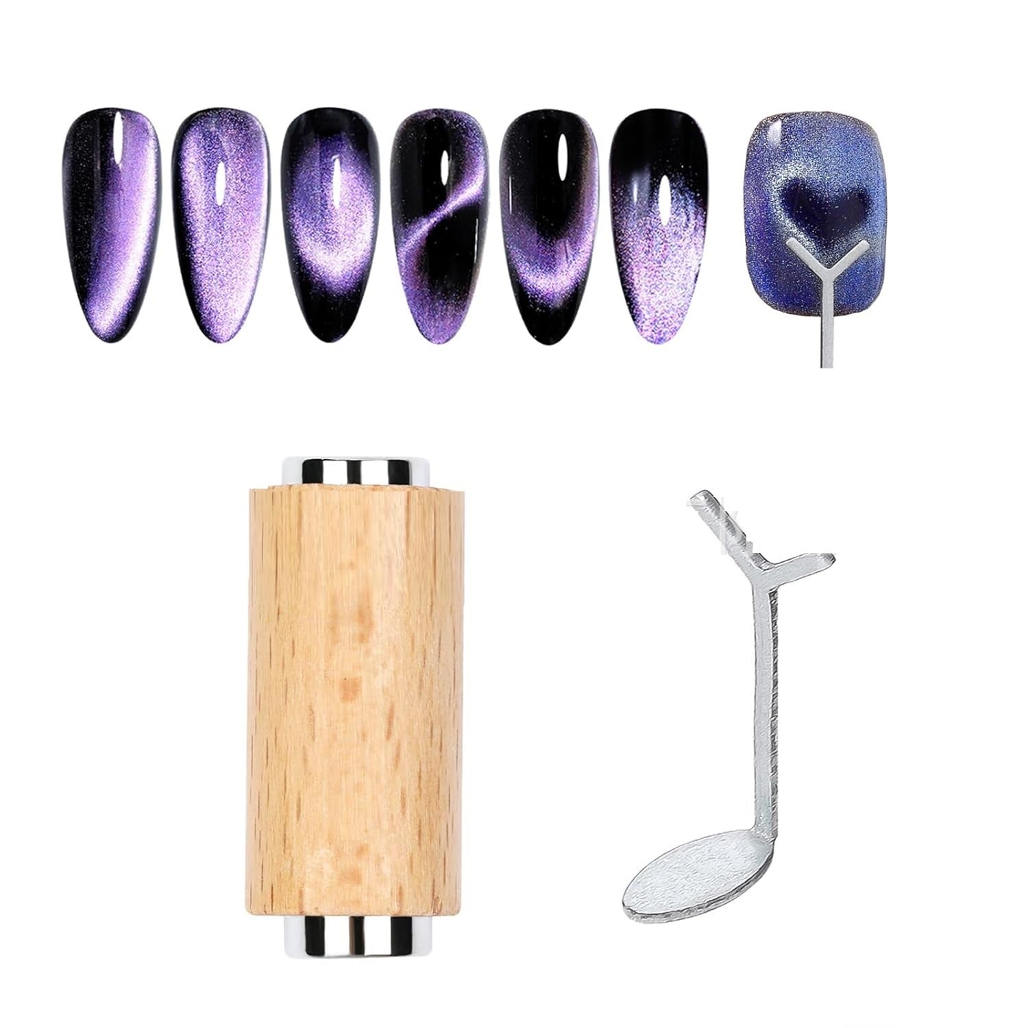 Cat Eye Gel Nail Polish Double-headed Magnetic Rod - EL CHEG