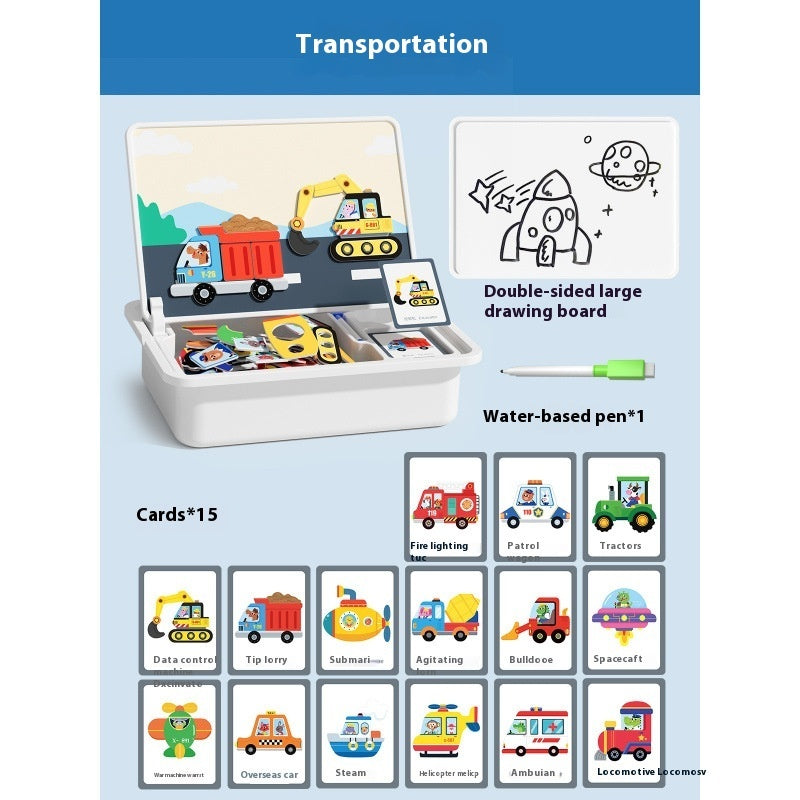 Magnetic Puzzle Children's Magnetic Toy Building Blocks.