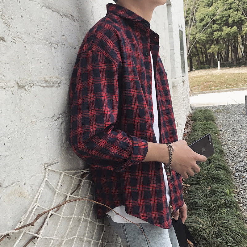 Autumn Long Sleeve Plaid Shirt