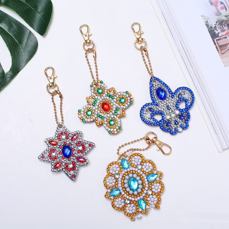 Diamond drawing key chain