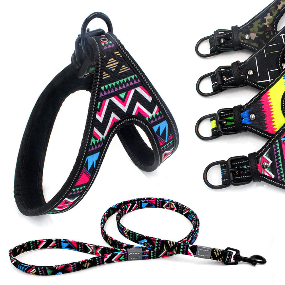 Colorful Dog Leash Dog Walking Rope Small And Medium-sized Dog Explosion-proof Dog Chain - EL CHEG