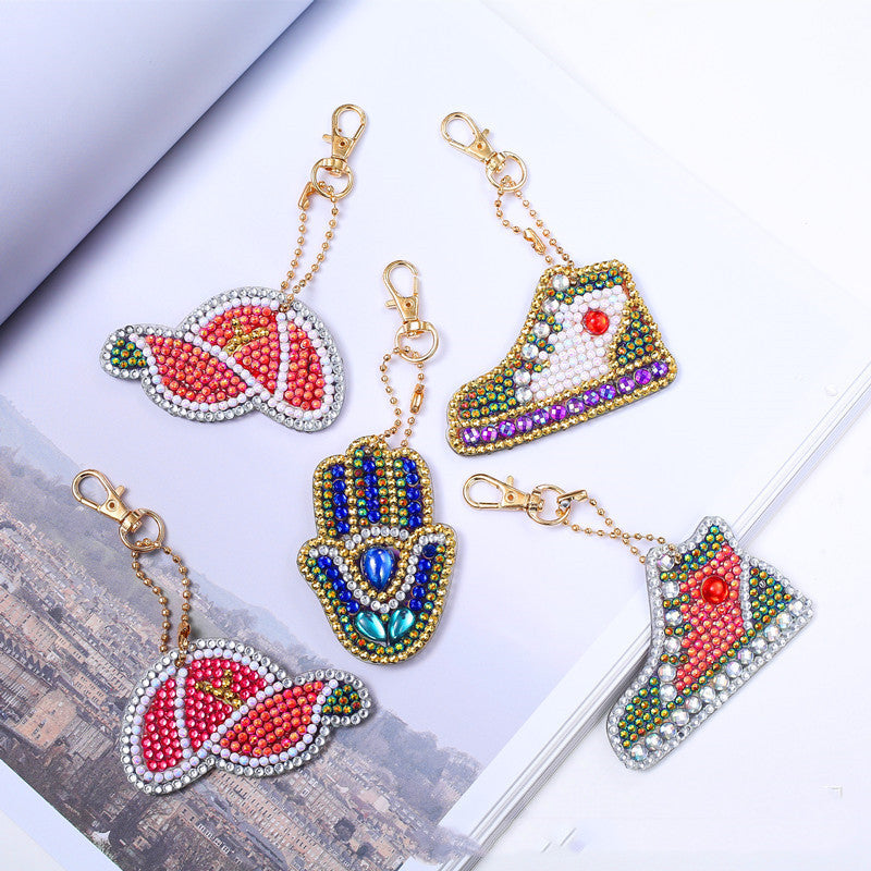 Diamond drawing key chain