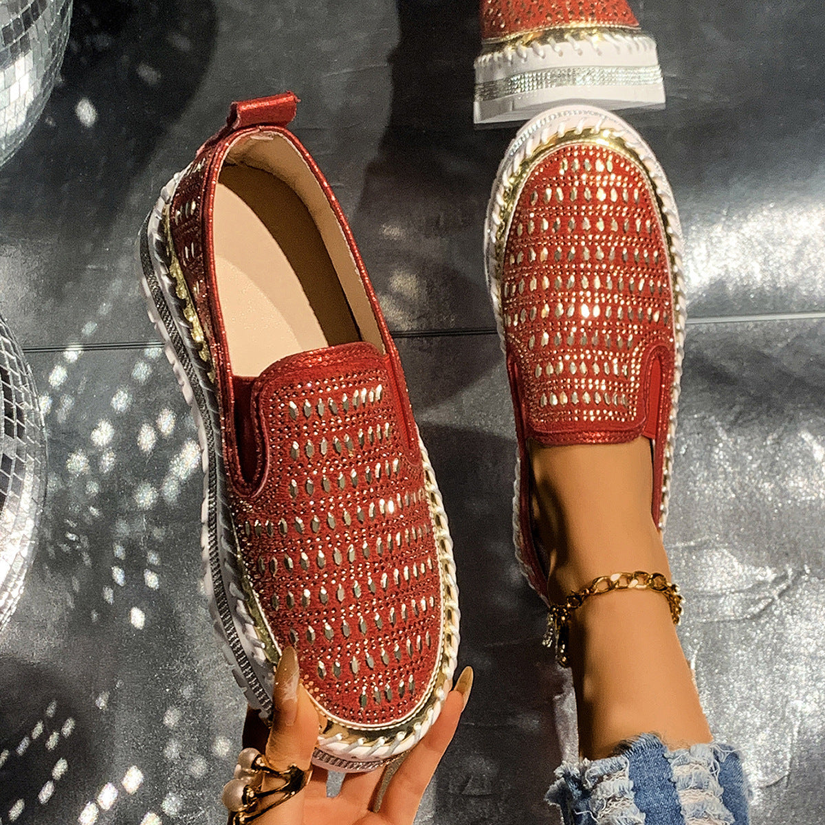 Plus Size Low-cut Loafers Summer Mesh Breathable