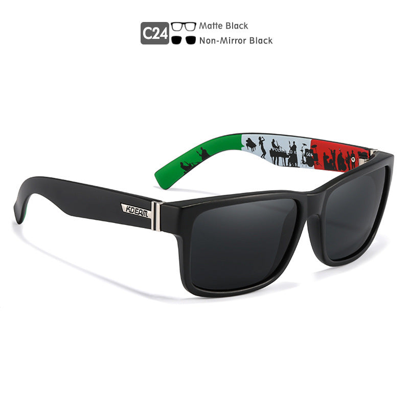 Square Polarized Outdoor Sports Colorful Sunglasses