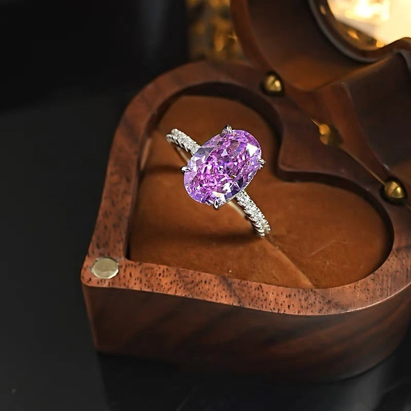 Simple Violet Starry Zircon Ring For Women