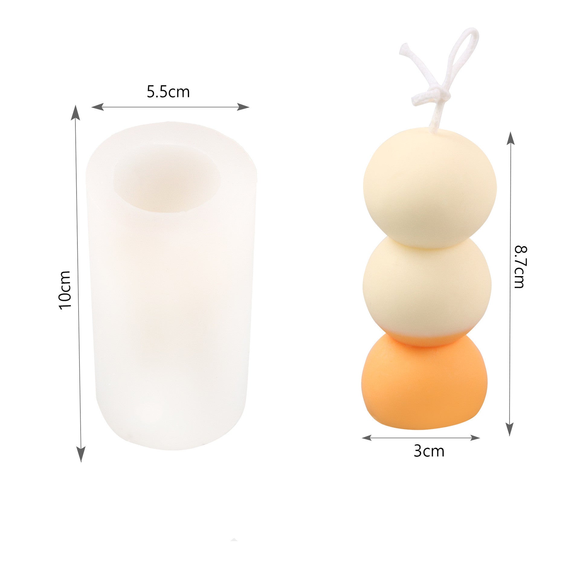 Polygonal Silicone Geometric Magic Ball Candle Mold