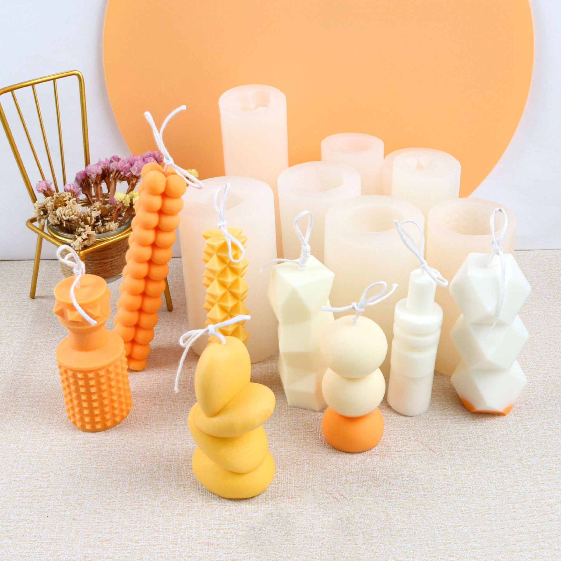 Polygonal Silicone Geometric Magic Ball Candle Mold