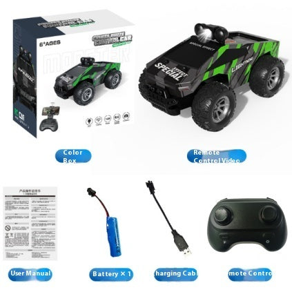 Remote Control Car With Camera Lights High-speed Drifting Car Boys' Toy.
