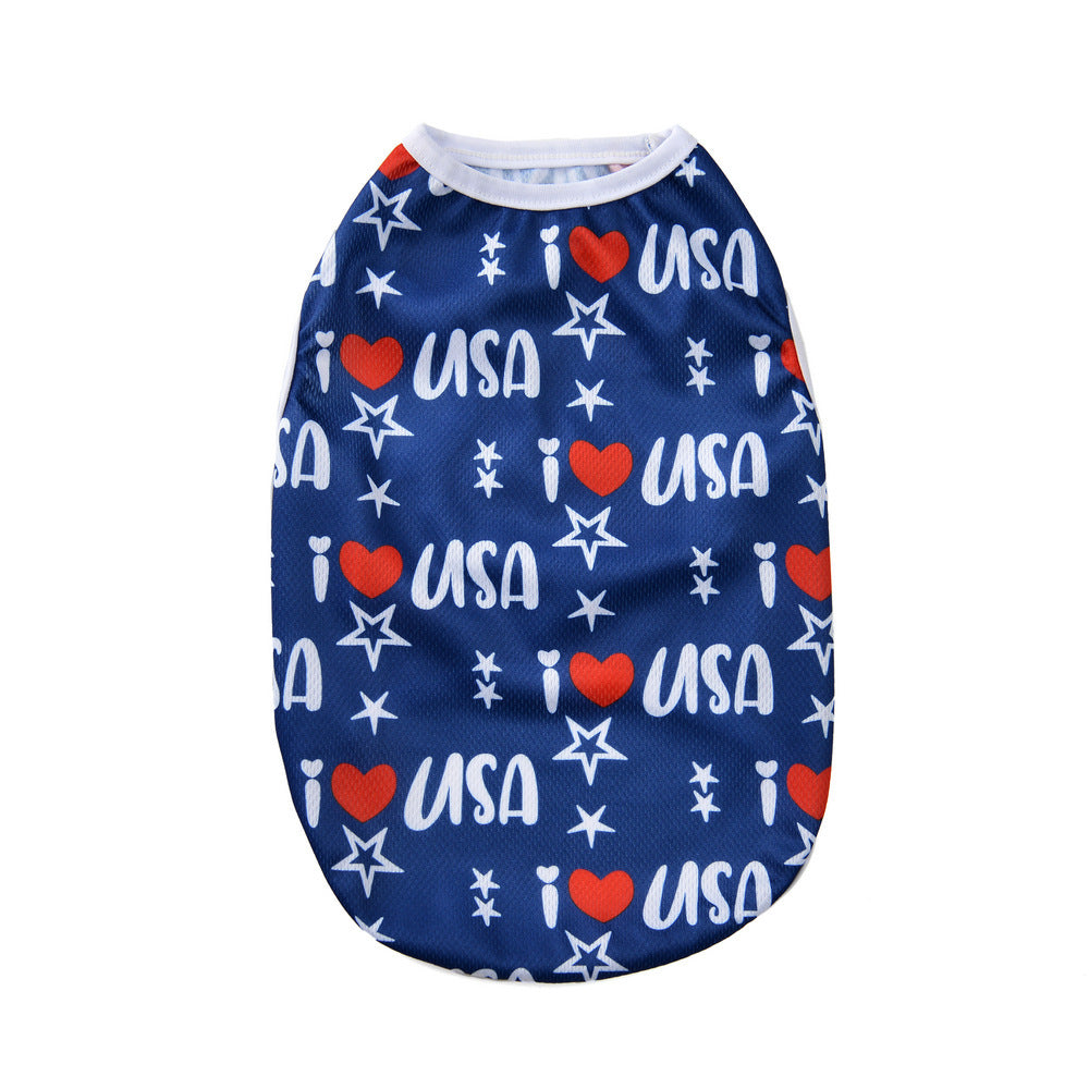 Independence Day Pet Thin Breathable Vest