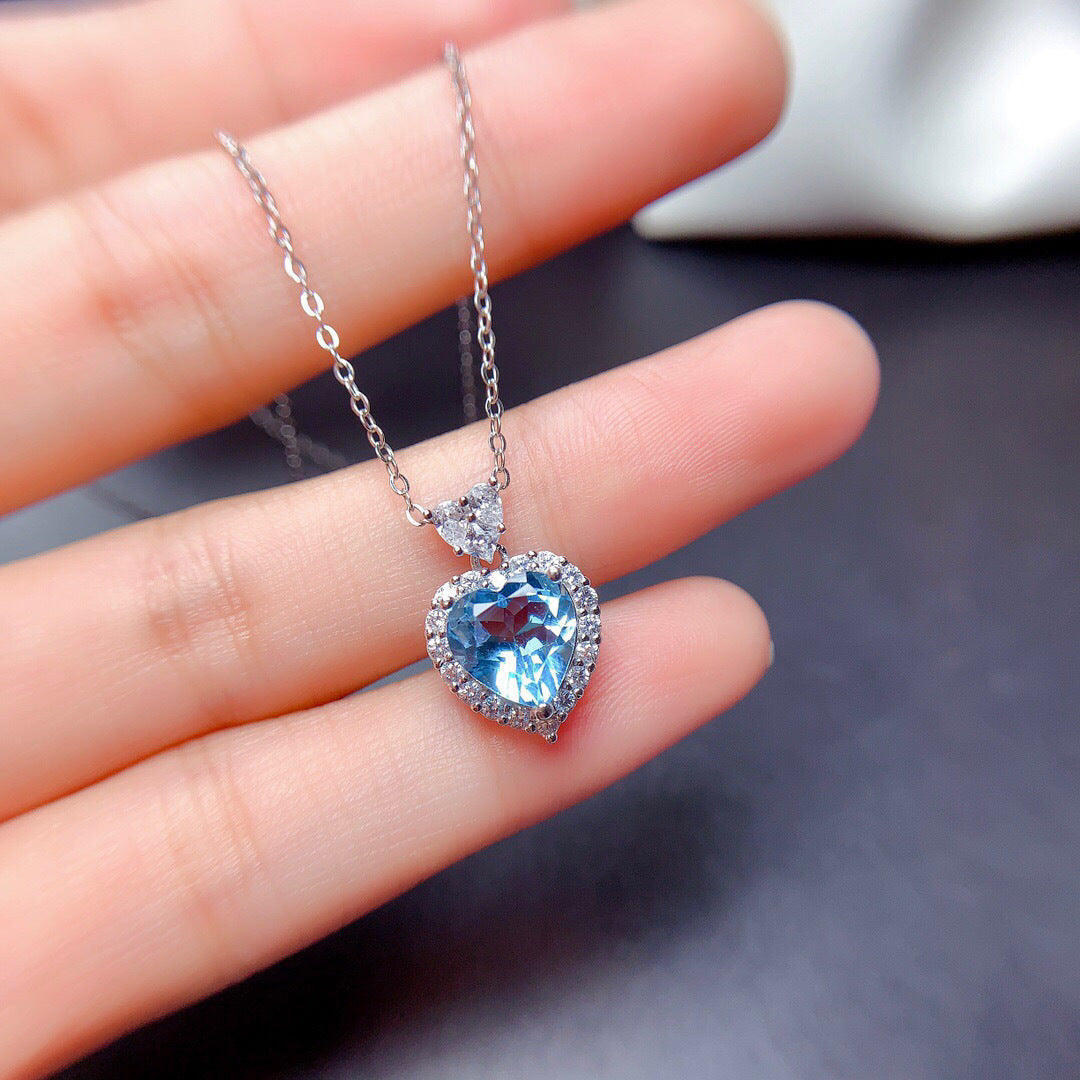 Switzerland Topaz Blue Set Rings Eardrop Pendant