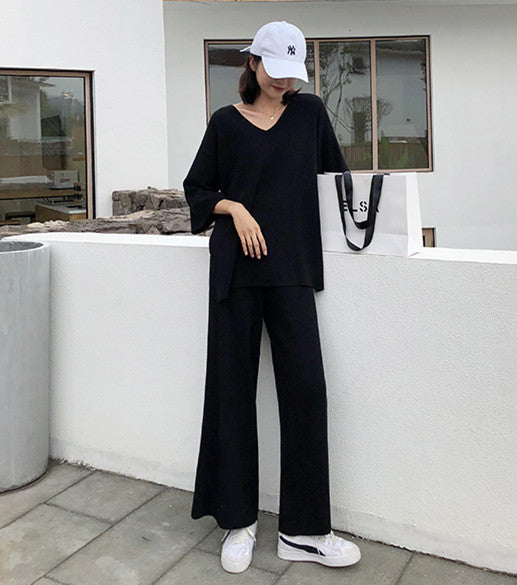Ladies Autumn Knitwear Suit