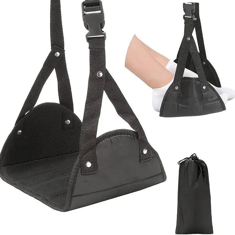 Adjustable foot hammocks for travel, car, airplane rest, office hanging, simple leg support foot pads, foot hammocks - EL CHEG