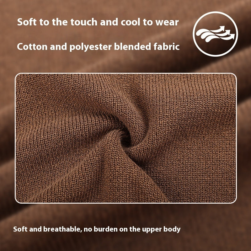 Men's Knitted Short-sleeved Ice Silk Polo Shirt