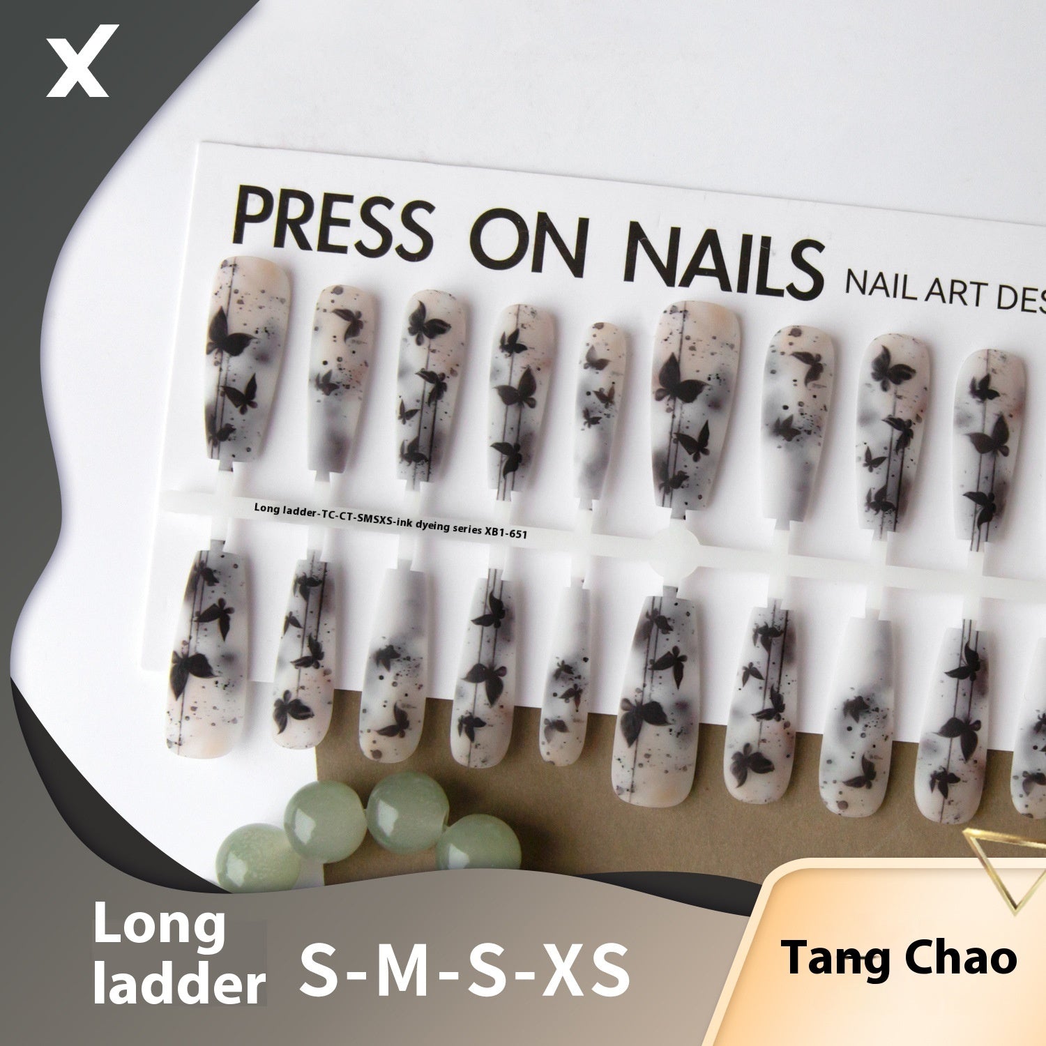 Autumn And Winter Manicure New Chinese Ancient Style Ink Butterfly Glossy Seal Layer - EL CHEG