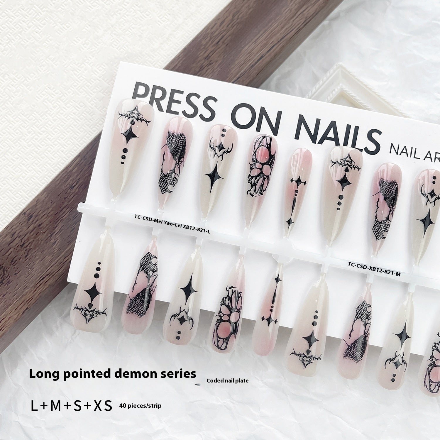 Y2g European And American Lines Lace Style Manicure Long Water Drops Glossy - EL CHEG