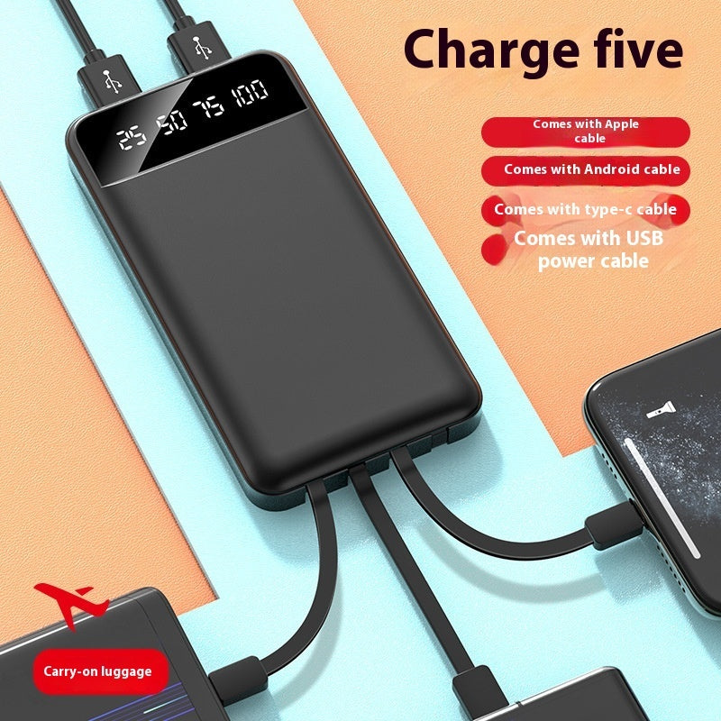 Fast Charge With Cable Power Bank 20000 MA Large Capacity Mobile Supply