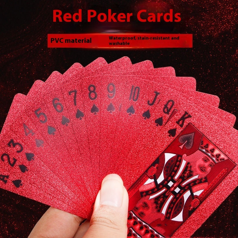 Playing Cards Plastic Waterproof Red Local Tyrant Fighting Landlord For Spring Festival
