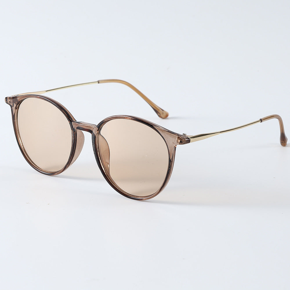 New Artistic Round Frame Women's All-match Face-looking Small Sunglasses