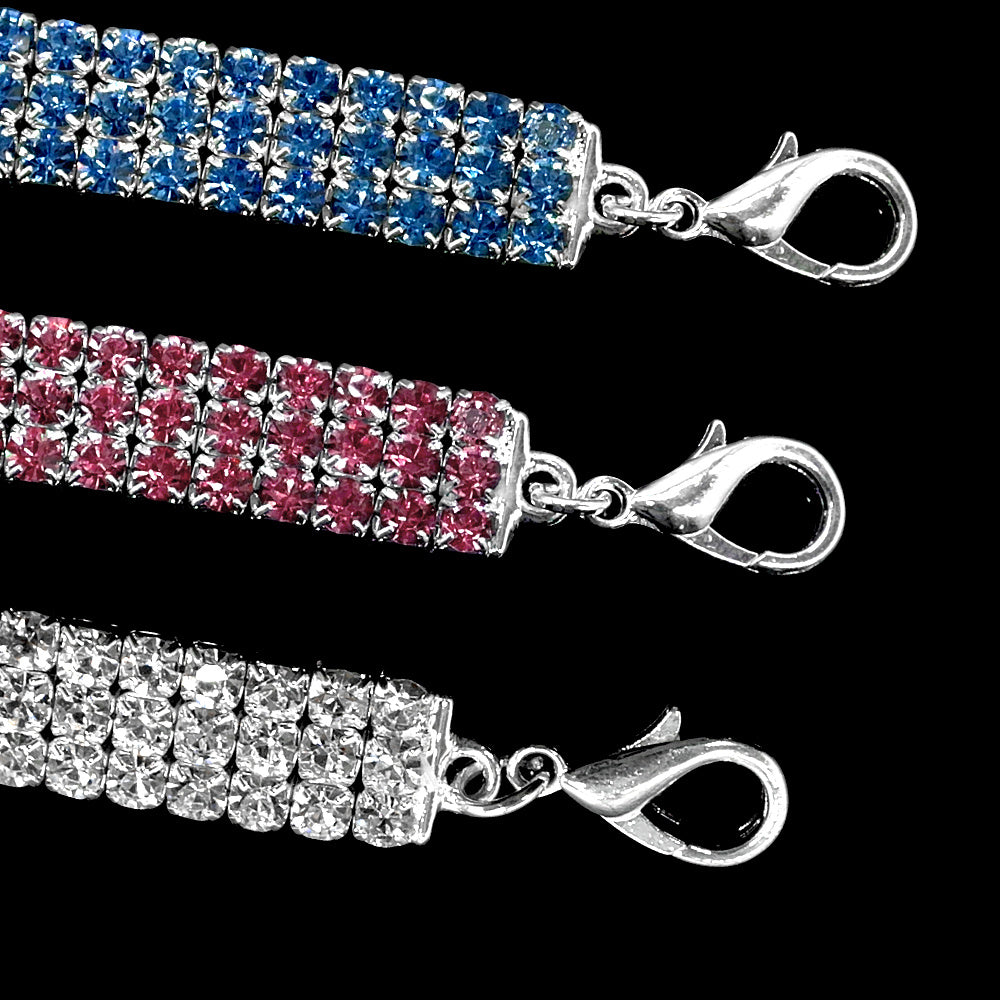Bling Rhinestone Dog Collar Crystal Puppy Chihuahua Pet Dog Collars Leash For Small Medium Dogs Cats - EL CHEG