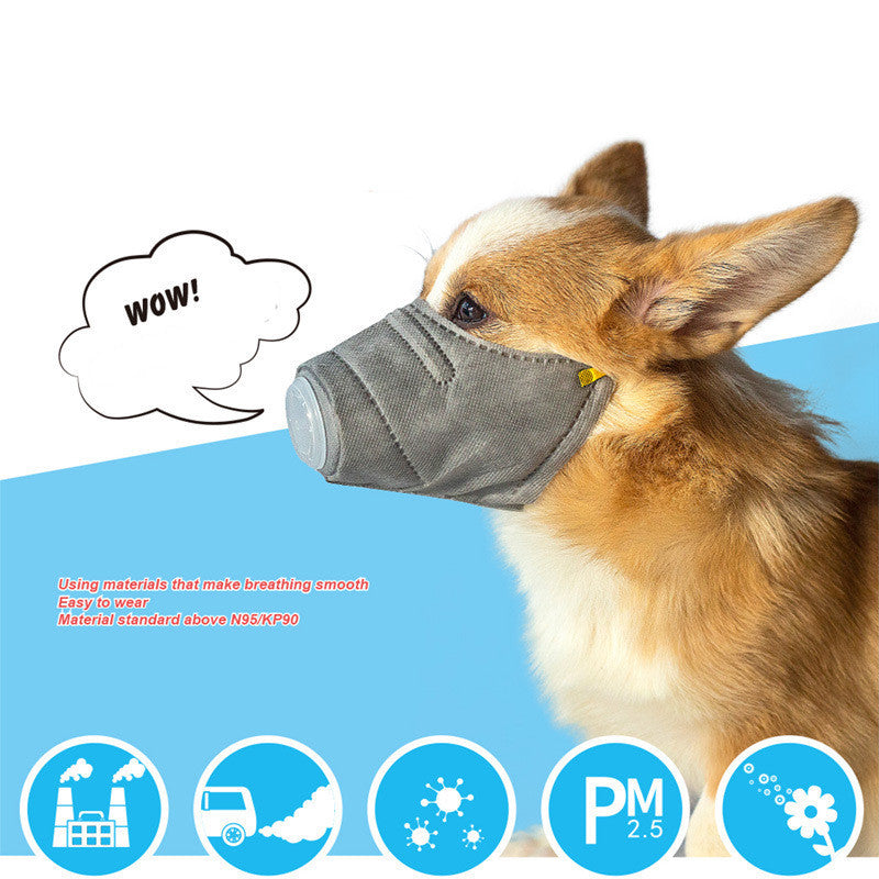 Dogs Anti-fog Haze Masks Anti Dust Gas Pollution Muzzle Dog Soft Face Cotton Mouth Mask Pet Respiratory PM2.5 Filter Pet Products - EL CHEG