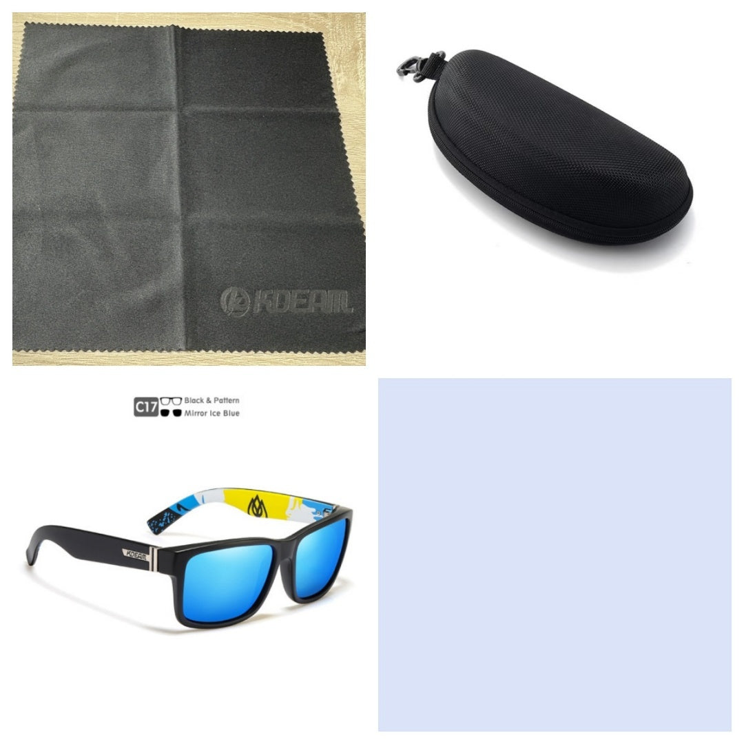Square Polarized Outdoor Sports Colorful Sunglasses