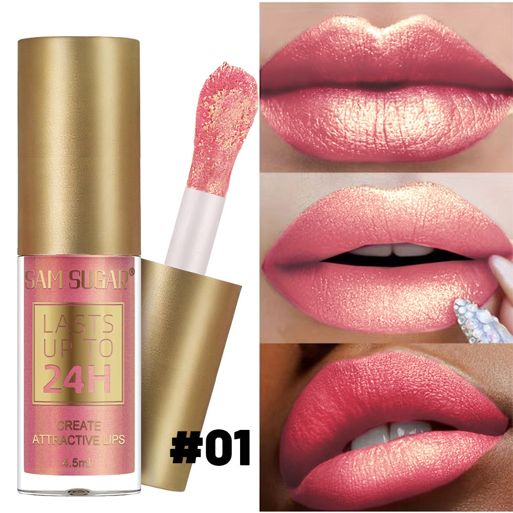 6-color Lifting Thin And Glittering Pearlescent Lip Lacquer - EL CHEG