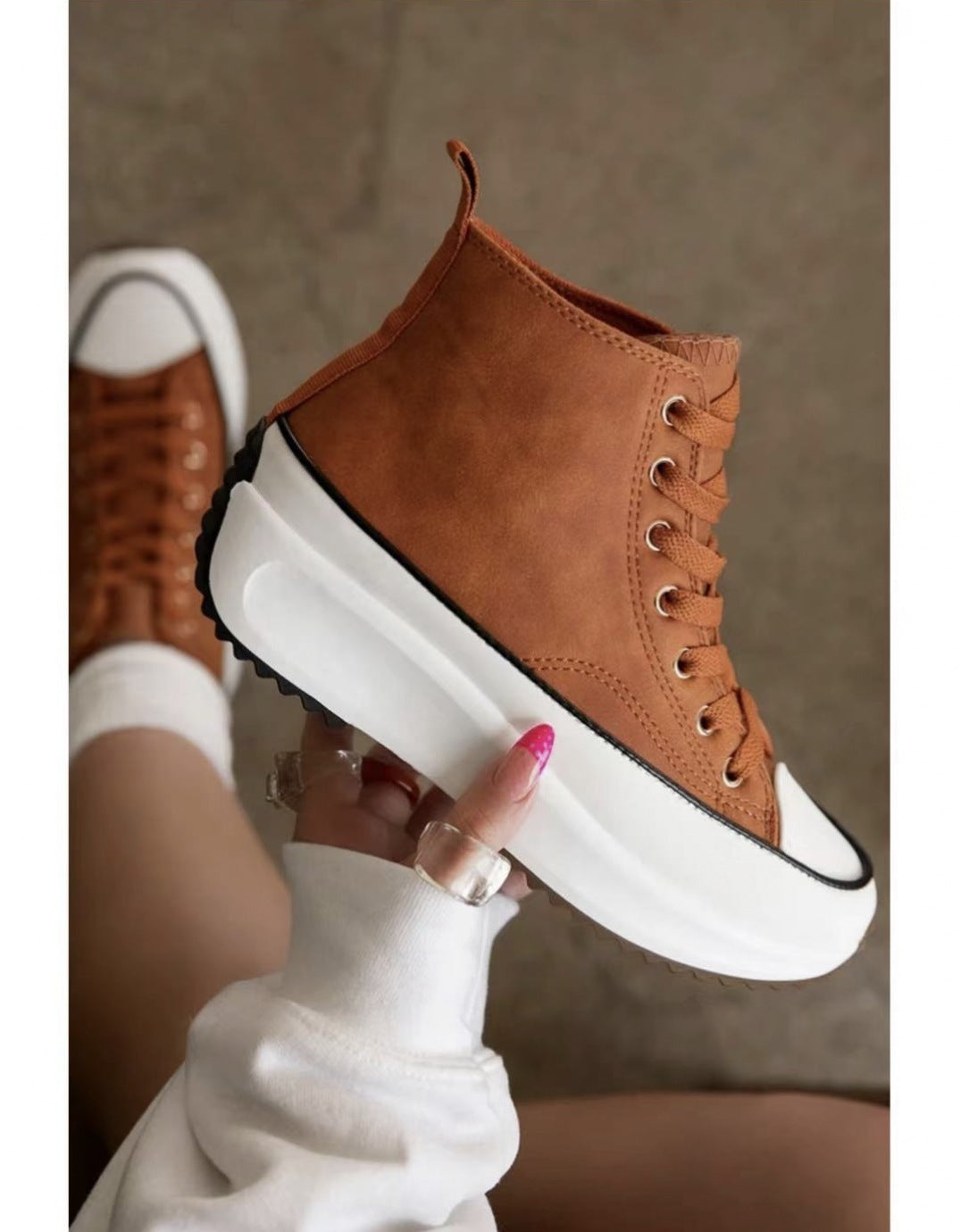 Women's Platform High Top Canvas Shoes