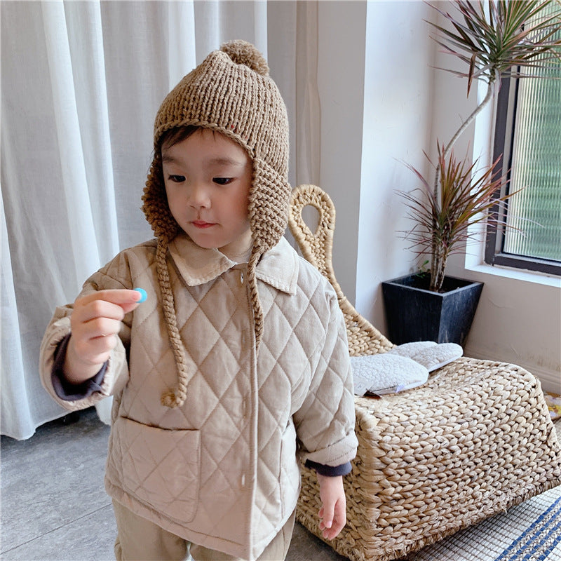 Girl's autumn cardigan padded jacket